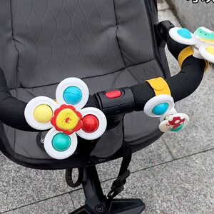 Baby car toy, pendant, windmill dining table suction cup absorbing turning to Lebao puzzle early tutoring dining chair toy
