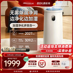 Schuler's Air Purifier and Humidifier All-In-One Machine for Home Use in Bedrooms and Living Rooms, Low Noise, Removes Formaldehyde and Bacteria, Large Humidification Capacity