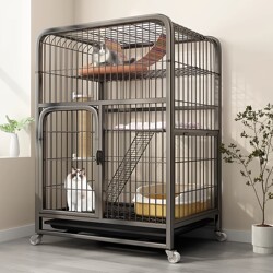 Cat Cage for Home Use, Indoor, Extra Large Free Space, Cat Villa with Integrated Toilet, Cat Castle, Cat Cage, Cat Climbing House