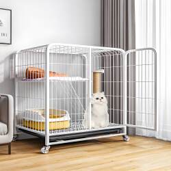 Cat Cage for Home Use, Indoor Toilet Integrated Cat Villa, Space-Saving Cat Cage, Cat House, Cat Nest, Small Cat Cage