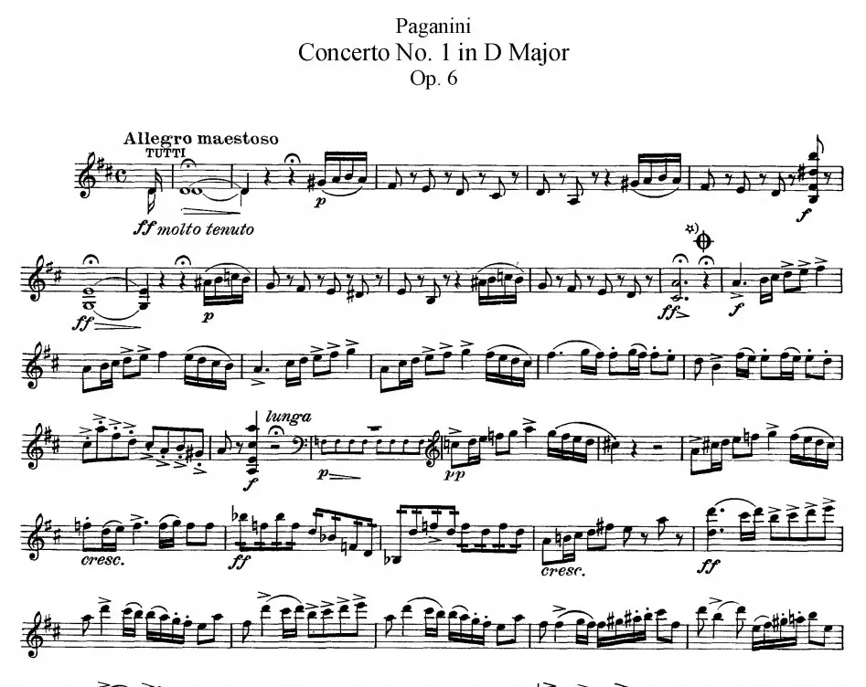 帕格尼尼 d大调第一小提琴协奏曲