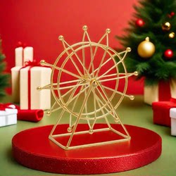 Rotatable Ferris Wheel Ornament Windmill Model Internet-Famous Gift Desktop Fortune Wheel Decoration Wedding Cake Prop