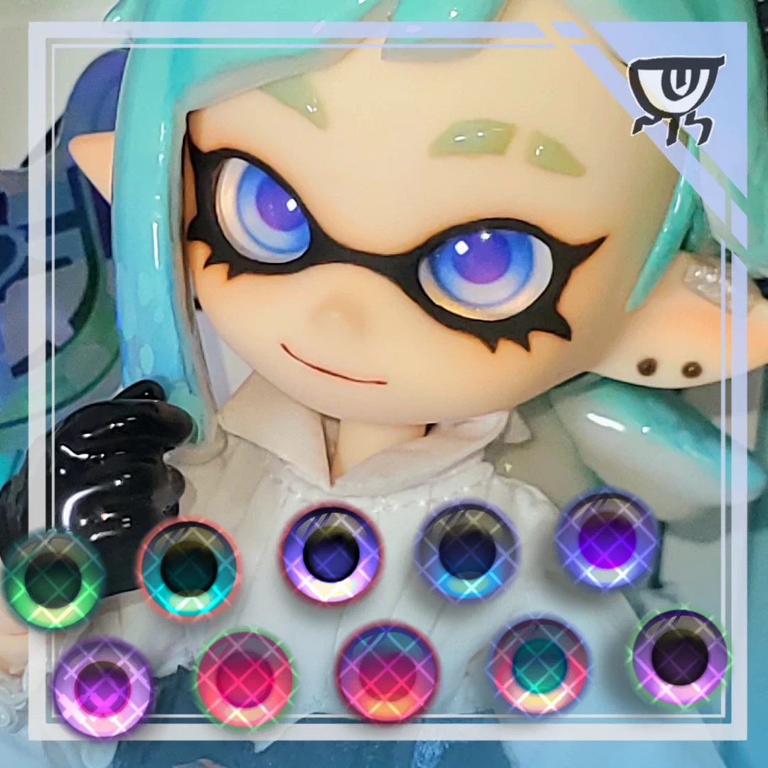 «Стеклянная глазная деталь» gsc открытие глаза 12 минут 6 минут кjd splatoon splat escape squid octopus глаза