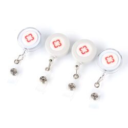 New Waterproof Plastic Transparent Card Holder Protective Cover Work Id Badge Nurse Name Tag Smiley Face Easy-To-Stretch Retractable Buckle