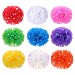 Colorful Cheerleading Pom Poms, Seven-Color Matte Pom Poms, Competition Cheerleading Pom Poms, Hand-Held Pom Poms for Sports Games, Aerobics, Dance Performances