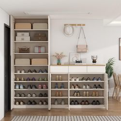 Wanyu Solid Wood Entryway Cabinet Facing the Front Door, Screen Shoe Cabinet, Partition Cabinet, Living Room Storage Cabinet, Small Apartment Wine Cabinet