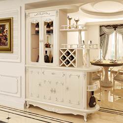 Luxurious European-Style Entrance Cabinet, Wine Cabinet, Living Room Partition Cabinet, Double-Sided Hall Cabinet, Screen, Entryway Shoe Cabinet, Foyer Furniture