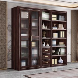 Yangman New Chinese Style Purple Gold Sandalwood Solid Wood Bookcase Combination Partition Modern Simple Integrated Living Room Study Storage