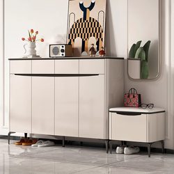 Luxurious Entryway Shoe Cabinet for Home Use, 2025 New Popular Model, Indoor Foyer Cabinet Integrated with Living Room, Simple and Modern
