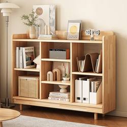 Yunxin Solid Wood Bookshelf Floor-Standing Storage Rack Living Room Low Cabinet Grid Cabinet Storage Cabinet Home Children's Bookcase