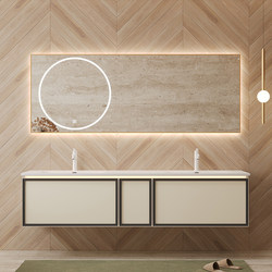 Dipurui's Official Top Ten Brands Corian Integrated Double-Bowl Bathroom Cabinet Large-Sized Washbasin High-End