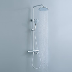 Arrow Brand Thermostatic Showerhead with Pressure-Boosting Spray Head, All-Copper Pressure-Boosting Bathroom Shower Set