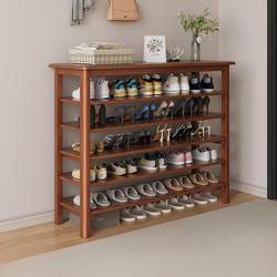 Yangman Solid Wood Shoe Rack Cabinet for Home Entrance, Integrated Multi-Layer Storage Rack, Simple Nordic Style, New Model, Large Capacity for Entryway