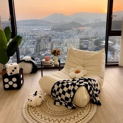 Tangdola Caterpillar Lazy Sofa, Can Recline and Sleep, Large Sofa, Balcony Tatami Single Chair, Bedroom Small Sofa