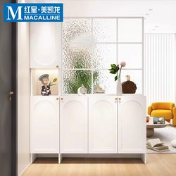 Abison Entryway Cabinet, Shoe Cabinet Integrated, Simple Modern Hall Cabinet, Partition Glass Partition Cabinet Screen