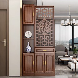 Modern Chinese-Style Light Luxury Sofa Side Partition Screen for Living Room, 2024 New Model, Entryway Cabinet Facing the Front Door