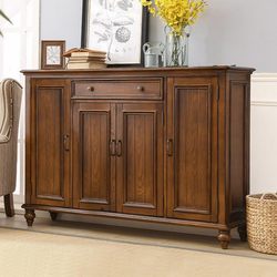 Zuoshi American-Style Shoe Cabinet, Solid Wood Household Shoe Cabinet for the Entrance, Multi-Layer Storage Integrated Entryway Hallway Small Shoe Cabinet