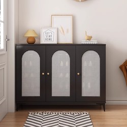 Abison 2025 New Model Home Indoor Entrance Hallway Cabinet Popular Solid Wood Light Luxury Shoe Cabinet