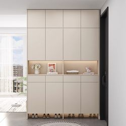Ouyayijia's New Cream-Style Shoe Cabinet, Entryway Cabinet, Home Partition Foyer Cabinet, Large Capacity Integrated Cabinet