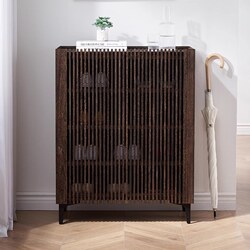 Aisen Shoe Cabinet Made of Pure Solid Wood for Home Use, Suitable for Small Apartments, Outdoor Entryway, Modern Entryway Shoe Storage