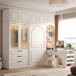 Baishi Yi Wardrobe Bedroom Home New Popular Model Children's Storage Sliding Door Cabinet Solid Wood Small Apartment Wardrobe