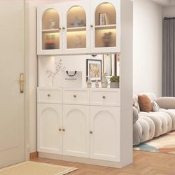 Yangman Solid Wood Shoe Cabinet, Entryway Cabinet, Home Entrance Integrated Wall-Mounted Modern Minimalist Screen Partition for Living Room