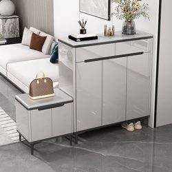 Luxurious Shoe Cabinet with Integrated Bench for Entryway, Storage Cabinet for Hallway, 2024 New Popular Model, Shoe-Changing Bench