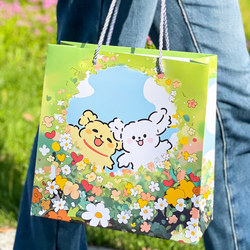 Cute Puppy Gift Bag, Birthday Gift Bag, Shoe Box Packaging Bag, High-End Tote Bag, Paper Bag, Extra-Large Gift Bag