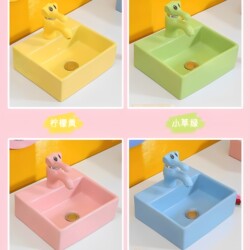 Qianbaihe Kindergarten Washbasin Children's Colorful Countertop Basin Bathroom Countertop Basin Washbasin