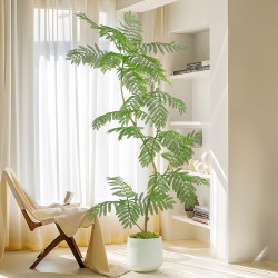 Jacaranda Artificial Green Plant High-End Light Luxury Indoor Living Room Floor-Standing Potted Plant Fake Tree Flower Bionic Plant Decorative Ornament