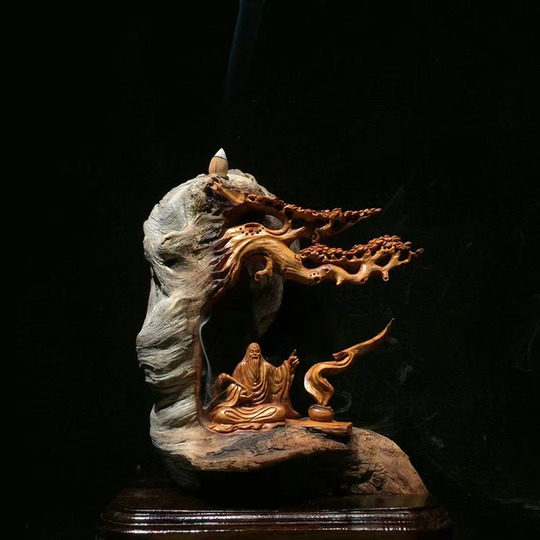 太行山崖柏彫刻 - 禅風景装飾品