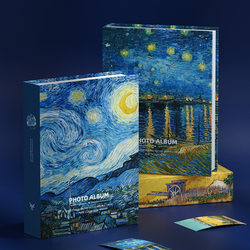 6inch Photo Album Commemorative Book Family Photo Album Photo Storage Couple Large Capacity Vertical Version Oil Painting Storage Album 57inch