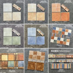Antique-Style Bathroom Tiles, Kitchen and Toilet Floor Tiles, Matte Guangdong Foshan Floor Tiles, Non-Slip Bathroom Tiles, Balcony Tiles