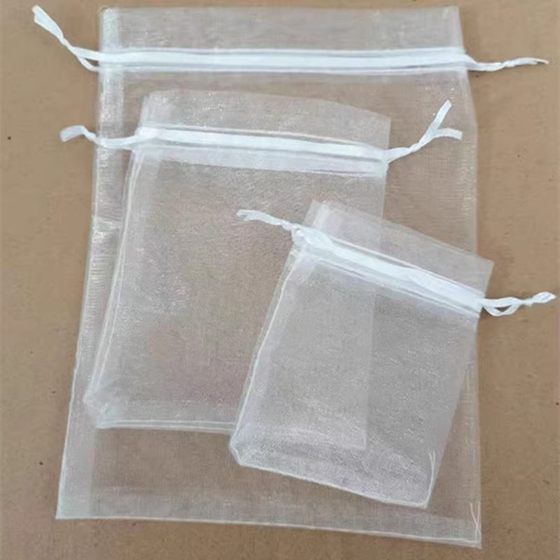 
Special bait bag earthworm bag bait bag solid color breathable yarn bag cosmetic gauze bag tie-out drawstring gift