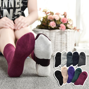 Elegant and smooth -footed cracked socks Children full -footed solid color winter thick cotton feet dry cracked socks men and women cotton socks and foot crackings
