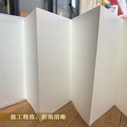 Accordion Folding Cardstock Scrapbook, Hand-Painted Classmate Album, 200g Small Portable Sketchbook