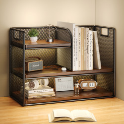 Desktop Storage Rack, Simple Bookshelf on the Table, Desk Storage, Small Home Storage Cabinet, Office File Storage Rack