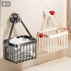 Waste Recycling Face Towel Storage Box Bathroom Suction Cup Wall-Mounted Disposable Face Towel Cotton Soft Towel Storage Hanging Basket