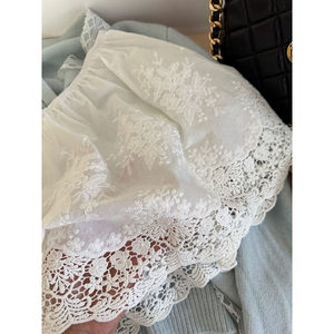 
Anti-exposure sweatshirt layered short skirt for women autumn and winter lace bottoming skirt sweater pants small butt curtain