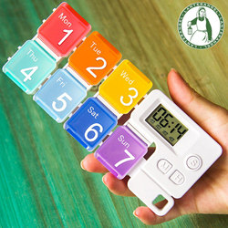 Smart Timed Reminder Pill Box, Portable and Detachable Alarm Clock, Weekly Storage and Organization, Reminder Pill Box, Electronic Pill Box for the Elderly