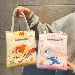 Zootopia Co-Branded New Lunch Bag Insulated Bag for Women Large Capacity Tote Lunch Box Bag Cute Meal Bag