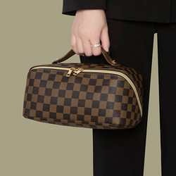 2023 New Model Women's High-End Makeup Bag, Toiletry and Cosmetic Brush Storage Bag, Portable Case, Large Capacity Inner Pouch for Travel