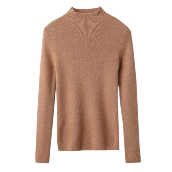 
High-end half-high neck base shirt for women 2023 new autumn and winter underwear fashionable and stylish tight and slim knitted sweater