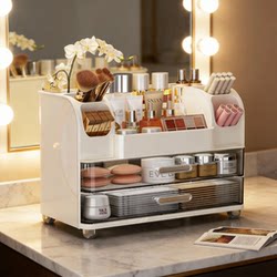 Cosmetics Storage Box, Desktop Dust-Proof Dressing Table, Skin Care Products, Lipstick, Perfume Storage Rack, Transparent Jewelry Storage Box