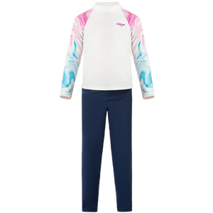 
Momasong children's swimsuit girls 2025 new summer long-sleeved trousers sun protection girls small, medium and big children's swimsuit