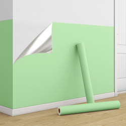 Wallpaper Self-Adhesive Waterproof and Moisture-Proof Room Bedroom Wall Covering Green Thickened Home Wall Covering for Hiding Flaws and Renovation