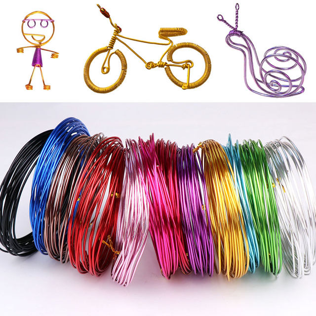 Doll color aluminum wire garden flower shape aluminum wire ceramic making tool shaping wire thick soft aluminum wire gold fine aluminum