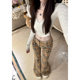 Moon embroidered gray V -neck long sleeve T -shirt women autumn and winter slimming hot girl short top top bottom shirt