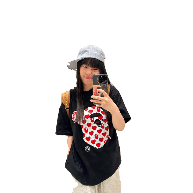 American tide brand pure cotton black short sleeved t shirt female