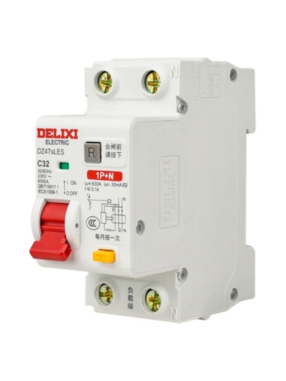 Delixi DZ47SLES-63 32A Leakage Circuit Breaker 2P